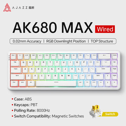 AJAZZ AK680 V2/Max 60% Magnetic Switch Mechanical Gaming Keyboard