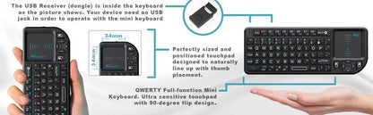 Rii X1 Mini Wireless Keyboard with Touchpad for TV Box & PC