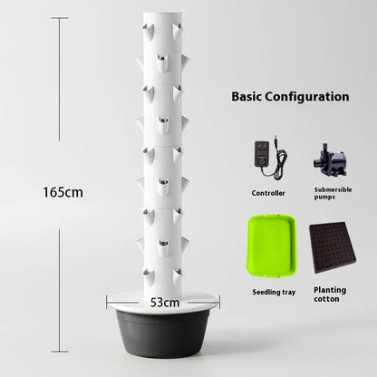 Vertical Hydroponic Tower Smart Soilless Vegetable Growing System