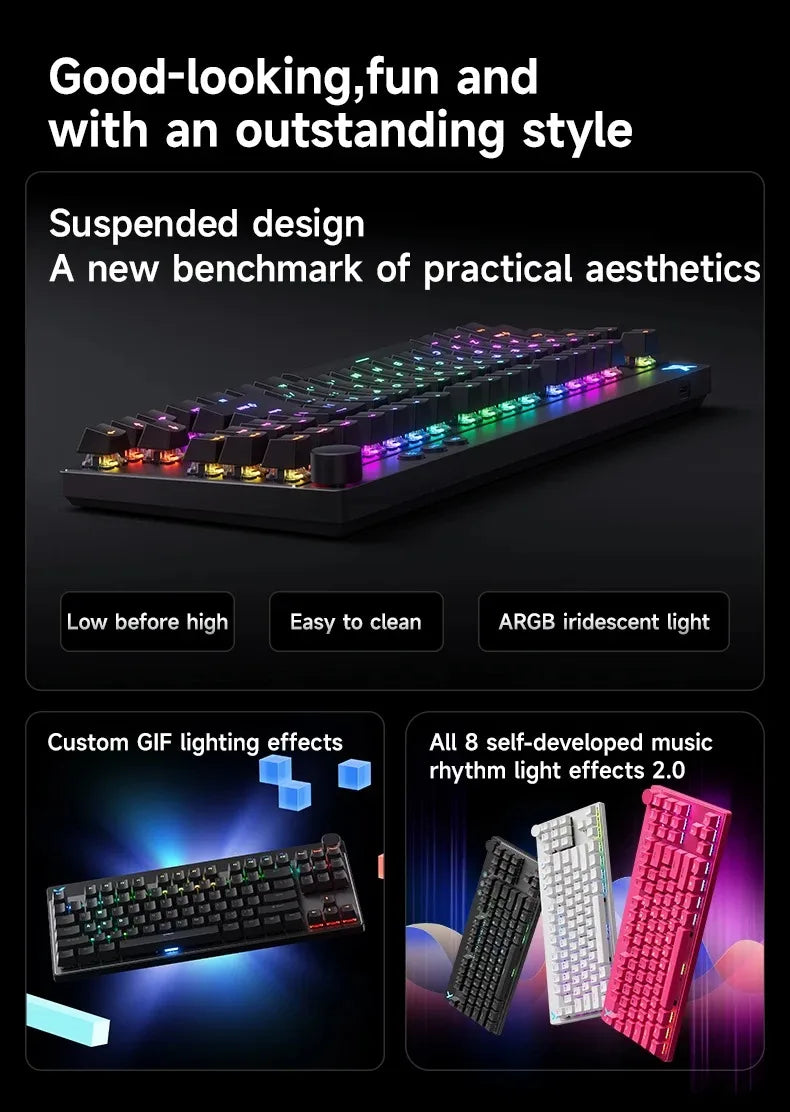 MCHOSE MIX87 Magnetic Axis 87-Key Hot Swap Wired Gaming Keyboard