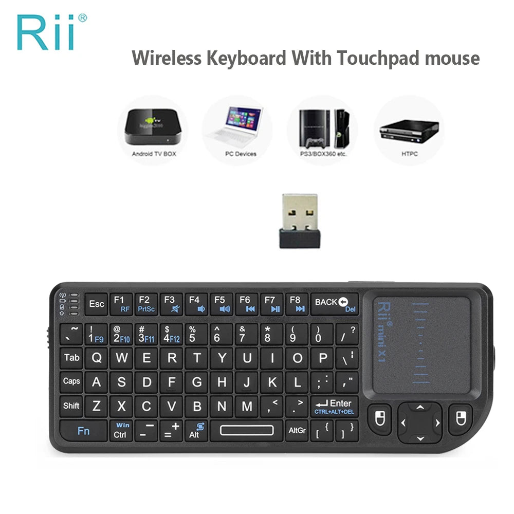 Rii X1 Mini Wireless Keyboard with Touchpad for TV Box & PC