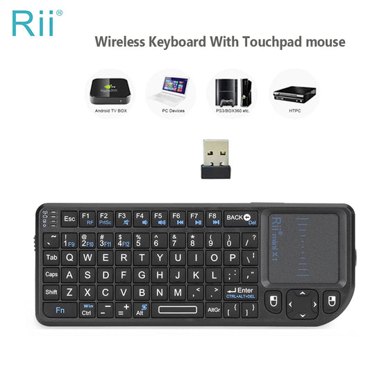 Rii X1 Mini Wireless Keyboard with Touchpad for TV Box & PC