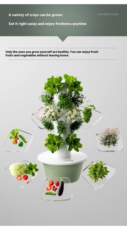 Vertical Hydroponic Tower Smart Soilless Vegetable Growing System
