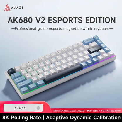 AJAZZ AK680 V2/Max 60% Magnetic Switch Mechanical Gaming Keyboard