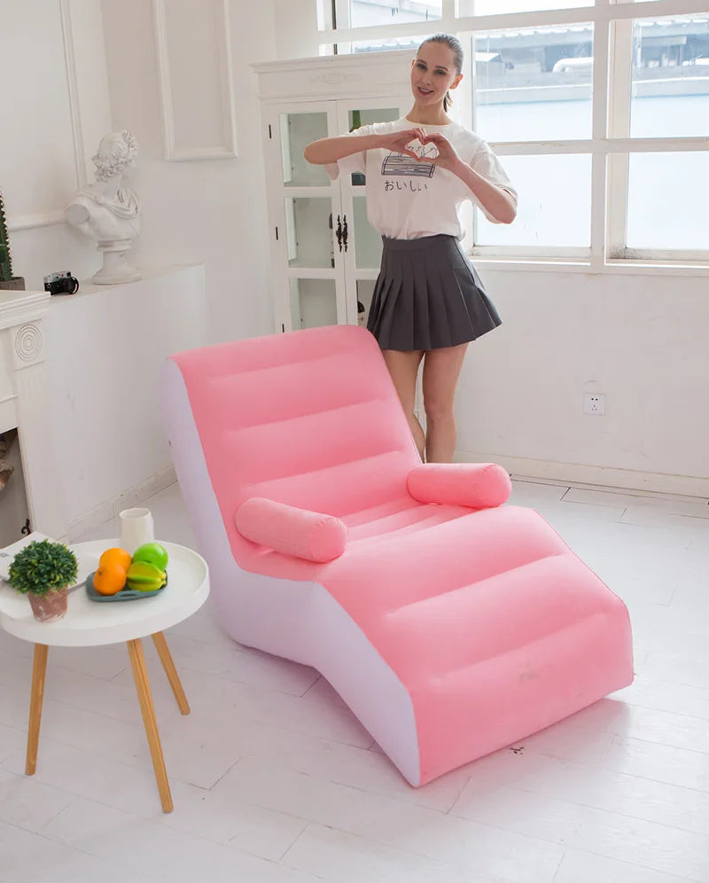 Inflatable Lazy Sofa Air Sleeping Bed Portable Leisure Couch