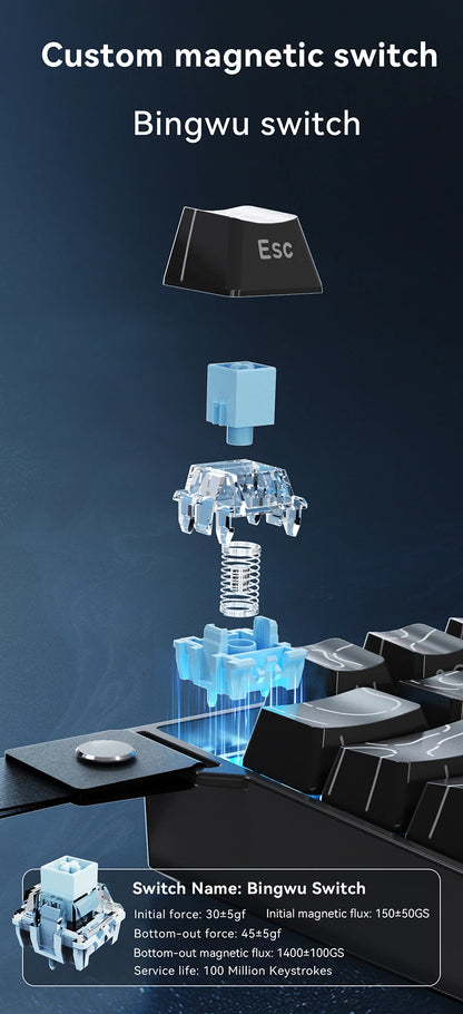 AJAZZ AK680 V2/Max 60% Magnetic Switch Mechanical Gaming Keyboard