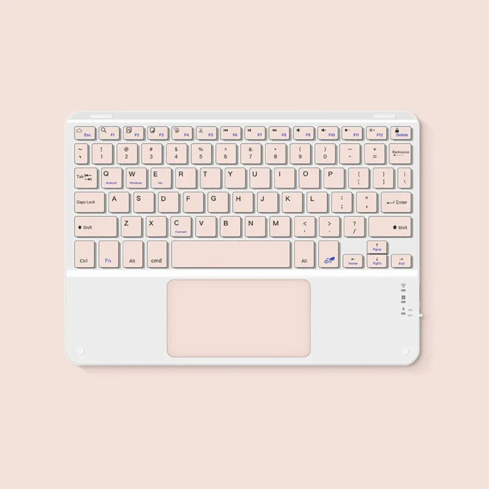 Spanish/English 10-Inch Bluetooth Keyboard for iPad, Tablet & Laptop