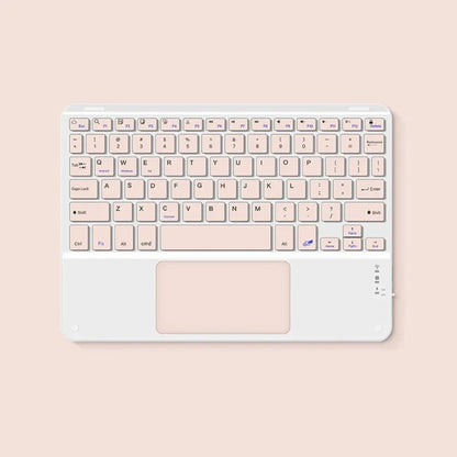 Spanish/English 10-Inch Bluetooth Keyboard for iPad, Tablet & Laptop