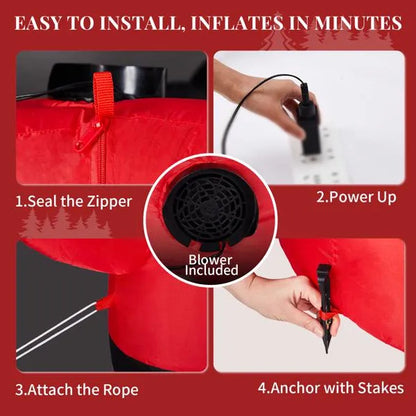 4.8FT Lighted Christmas Inflatable Rotating Snowman