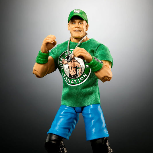 WWE Elite Collection Wrestlemania Action Figure Set, John Cena Collectible with Accessory & Nicholas Build-A-Figure Parts