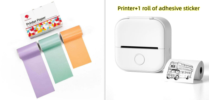 Portable Mini Thermal Label Printer Bluetooth-Compatible Inkless Photo Printer