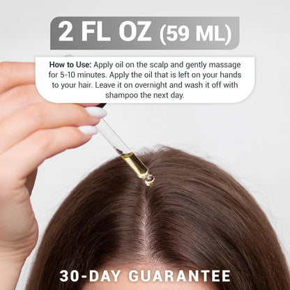 Dr. Berg Scalp & Hair Serum (Improved Formula) with Vitamin D3 & E - Clinically Tested, Paraben- and Sulfate-Free Hair Oil for Women & Men - Includes Rosemary Oil, Castor Oil & Jojoba Oil - 2 Fl Oz