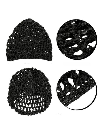 Solid Color Hollow Out Design Net Hats, Casual Elastic Hair Cap for Women, Fashionable Hair Net Accessories for Daily Wear