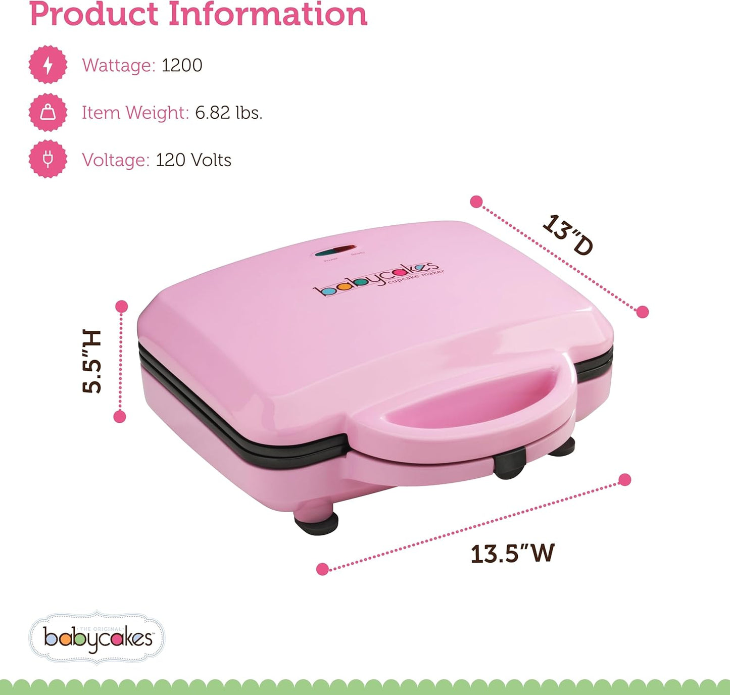 Full Size Cupcake Maker, Pink