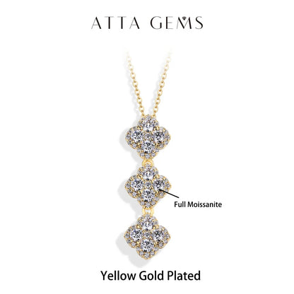2025 Necklaces for Women Full D Color Moissanite 925 Sterling Silver Pendant Classic Engagement Wedding Fine Jewelry