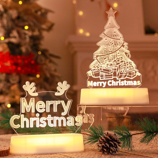 3D Acrylic LED Christmas Lamp Night Light Gift