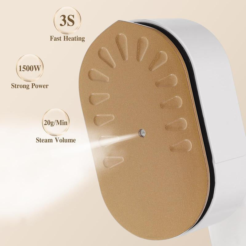 Mini Travel Iron for Clothes, Portable Handheld Iron Steam with Dry and Wet Ironing for Home Business Clothing(50Ml Water,40W)