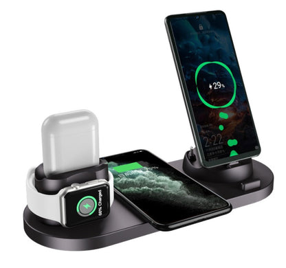 6-in-1 Wireless Charging Station – Fast Charger Dock for iPhone