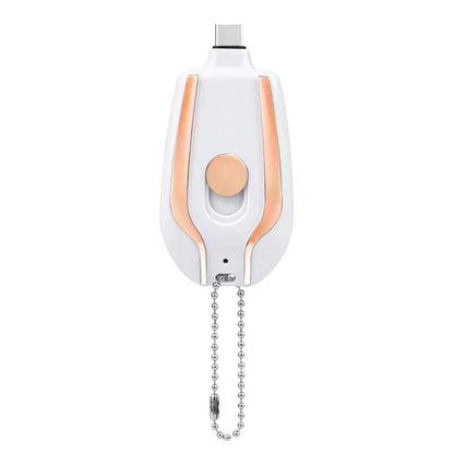 1500mAh Mini Keychain Power Bank Type-C Emergency Charger