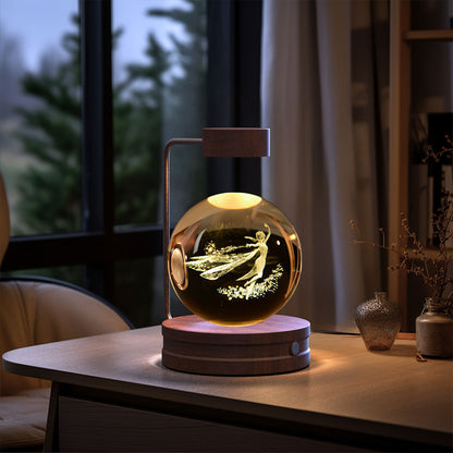 Cosmic Dinosaur Crystal Night Light – USB Bedside Lamp Gift