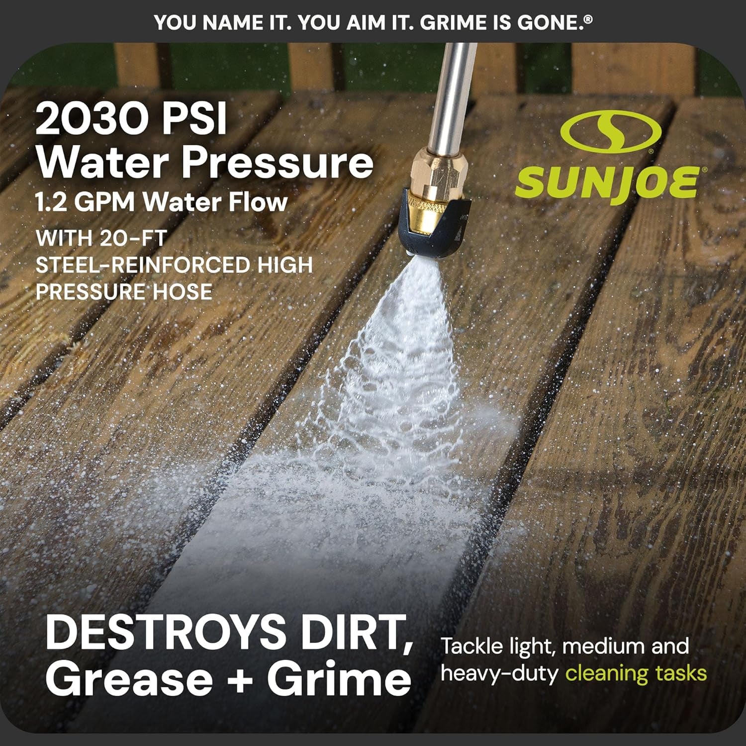 Electric Pressure Power Washer, 2030 PSI (PWMA Certified), 1.2 GPM, Dual Soap Tanks, (35-FT GFCI Water-Safe, Power Cord), SPX3000