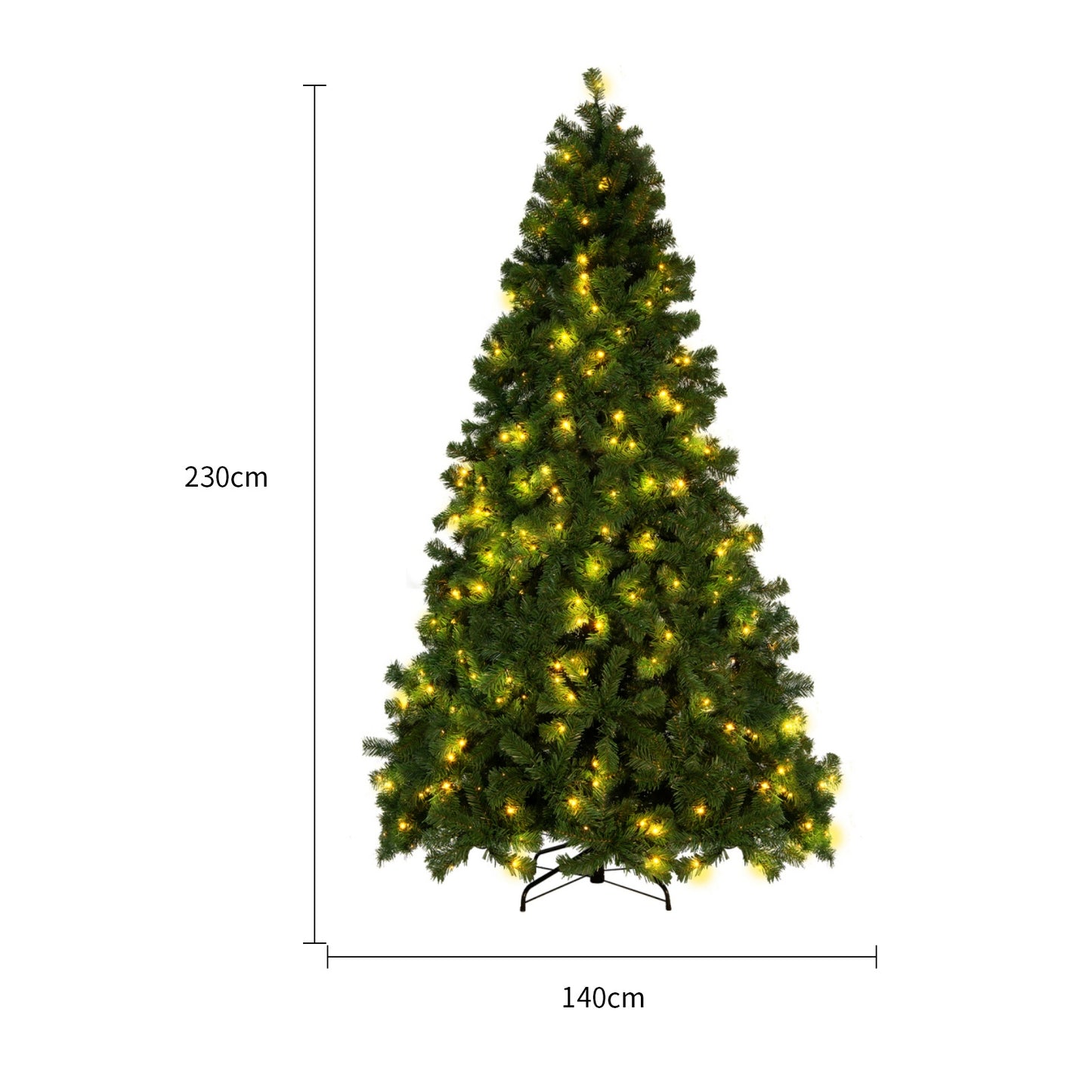 Snow PVC Artificial Christmas Tree for Home & Store Window Decor