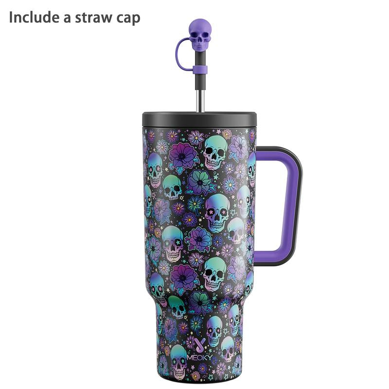 【Halloween Carnival】Meoky 40Oz Reusable Stainless Steel Car Cup,Portable Leak-Proof Water Cup, Keeps Cold for 24 Hours,Suitable for Outdoor Travel,Holiday Gift