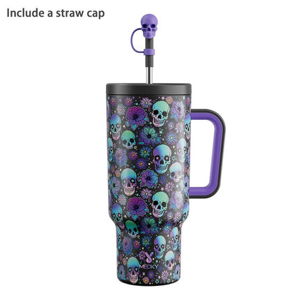 【Halloween Carnival】Meoky 40Oz Reusable Stainless Steel Car Cup,Portable Leak-Proof Water Cup, Keeps Cold for 24 Hours,Suitable for Outdoor Travel,Holiday Gift