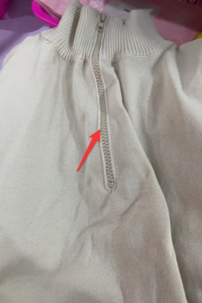 Men’s Stand Collar Zipper Sweater – Winter Fashion Solid Color Knitted Top