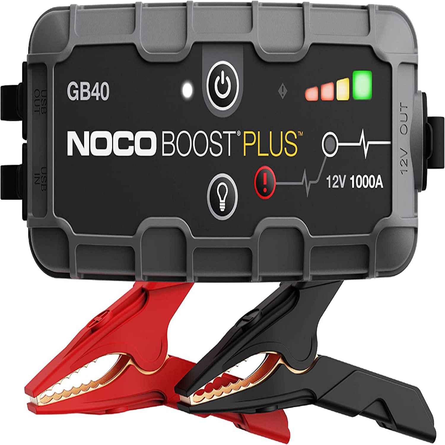Boost GB40: 1000A Ultrasafe Jump Starter – 12V Lithium Battery Booster Pack, Portable Jump Box, Power Bank & Jumper Cables - for 6.0L Gas and 3.0L Diesel Engines