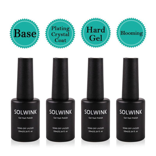 Rock Sugar No Wipe Top Coat Base Coat Hald Gel Blooming Foundation Nail Polish Soak off UV LED Nail Gel