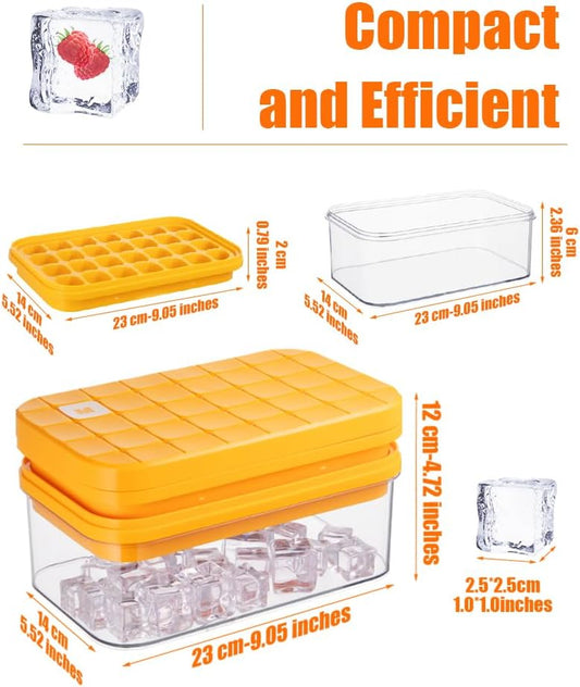 Bear ice cube mold with transparent storage box and scoop