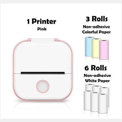Portable Mini Thermal Label Printer Bluetooth-Compatible Inkless Photo Printer