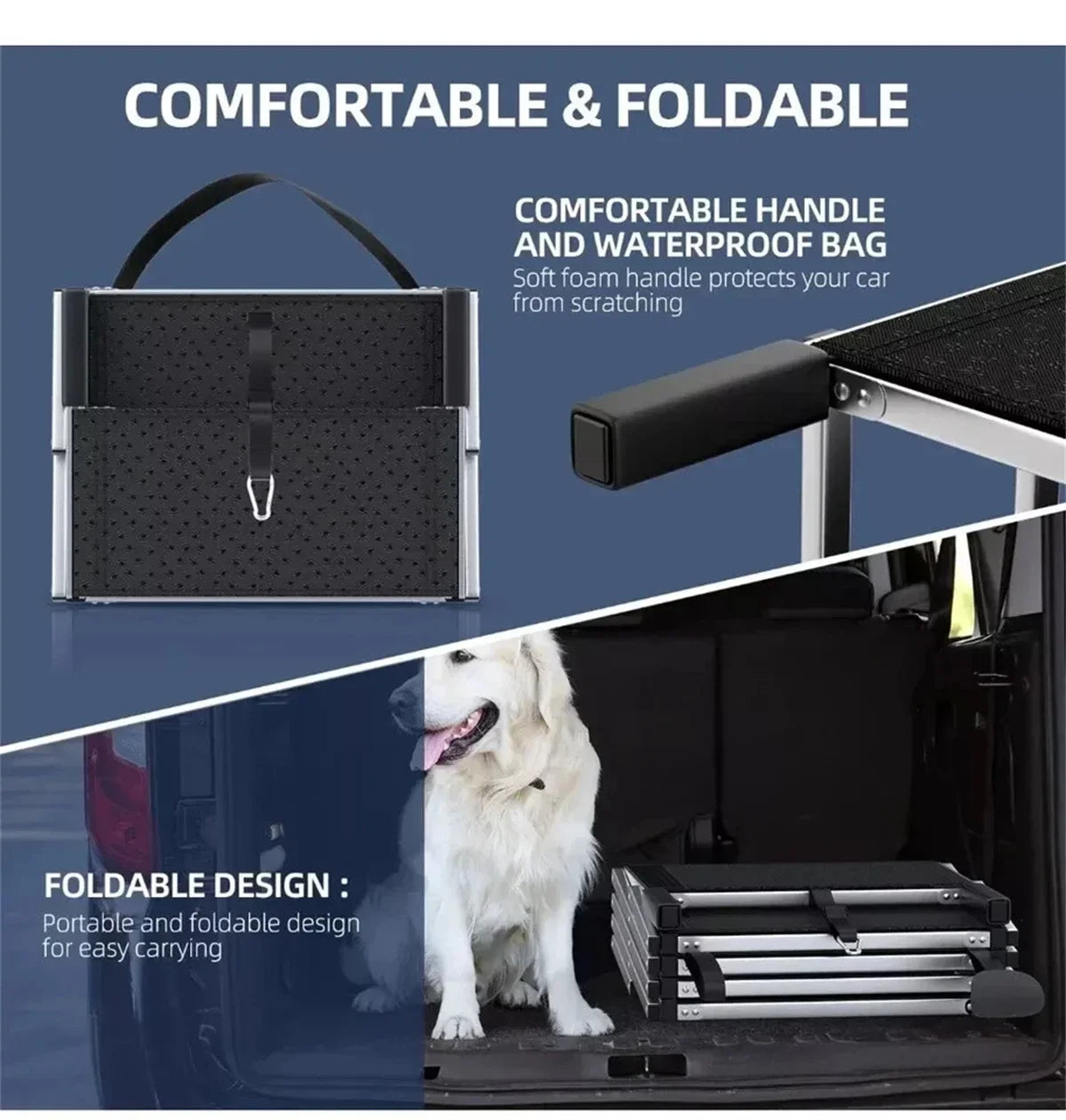 Outdoor In-Vehicle Mounted 4-Step Folding Pet Stairs Heavy-Duty Dog Climbing Stairs Sports & Entertainment Product