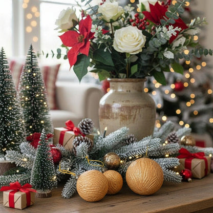 6PCS Glass Christmas Ball Ornaments – Shimmering Festive Hanging Decorations for Xmas Tree & Holiday Parties