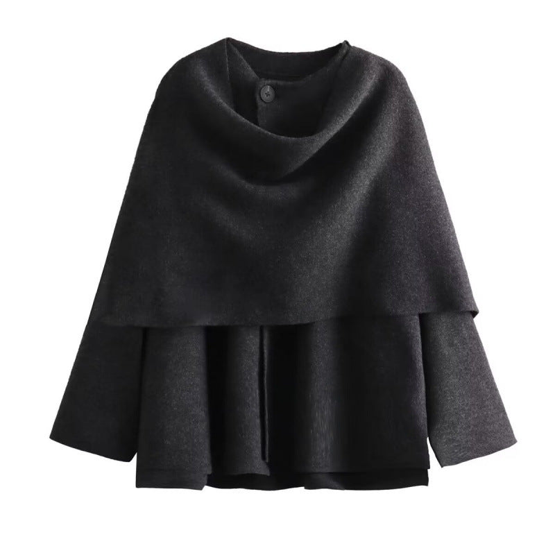 Women's Loose Casual Cape Knitted Sweater Coat