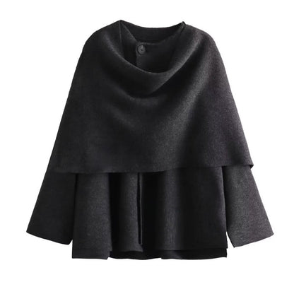 Women's Loose Casual Cape Knitted Sweater Coat