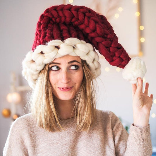 Christmas Plush Hat With Pompom – Cute Winter Hat for All