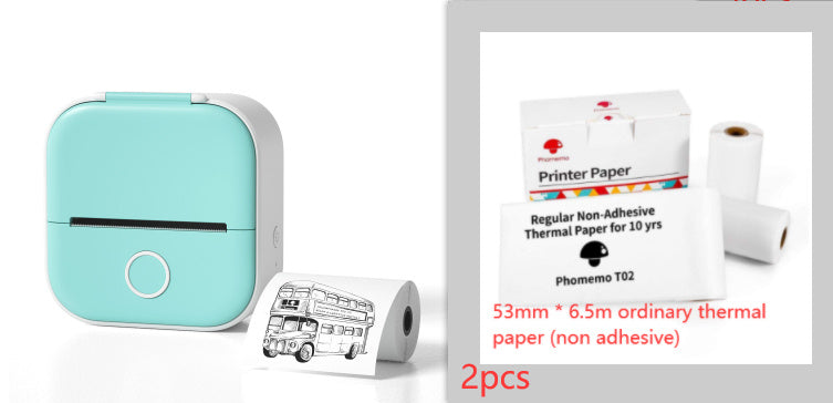 Portable Mini Thermal Label Printer Bluetooth-Compatible Inkless Photo Printer