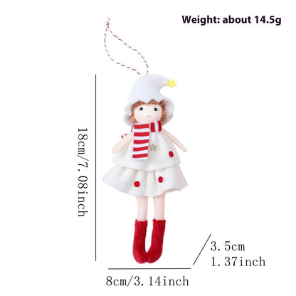 Christmas Cake Dress Girl Doll Angel Pendant