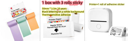 Portable Mini Thermal Label Printer Bluetooth-Compatible Inkless Photo Printer