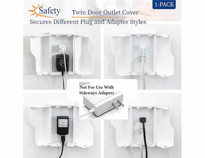 Childproof outlet cover box with double locking system