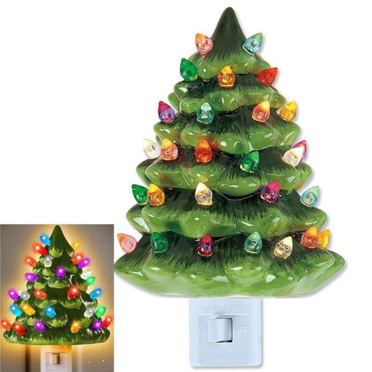 Glowing Christmas Tree Lights lamp for festive home decor.