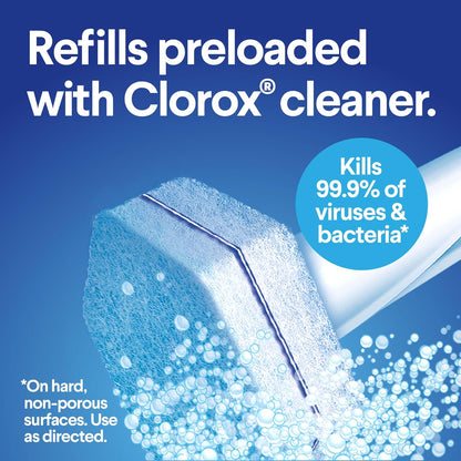 Clorox disposable toilet cleaning system with preloaded pads