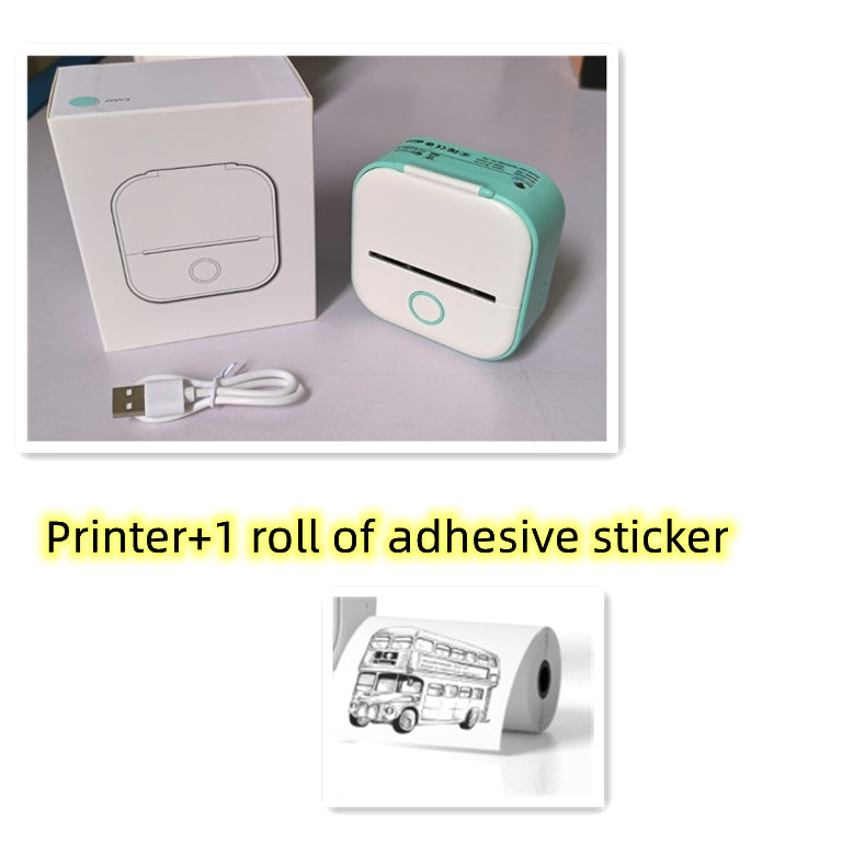 Portable Mini Thermal Label Printer Bluetooth-Compatible Inkless Photo Printer