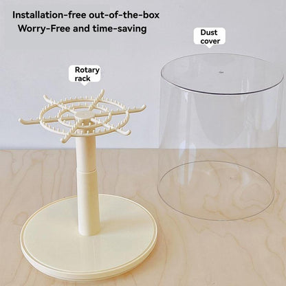 360° Rotatable Acrylic Display Box, 1 Count Large Capacity Display Box with Lid, Home Organizer for Dolls, Jewelry, Pendants, Home Supplies