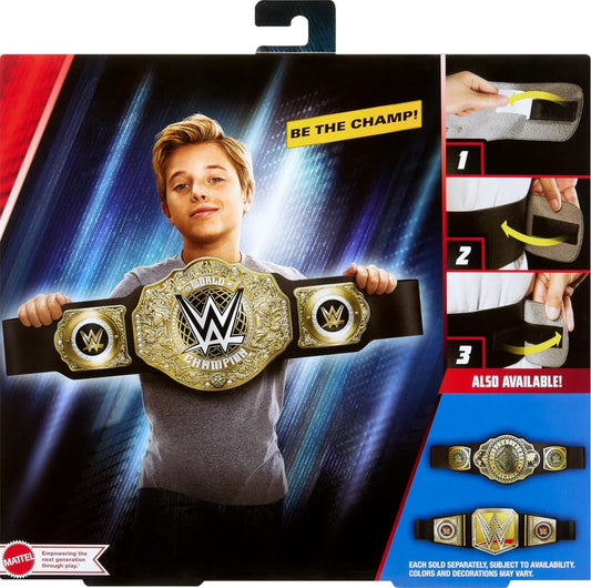 Championship Title, World Heavyweight Championship Role-Play & Costume Piece, Leather-Like Belt 3+ Feet with One-Time Adjustment