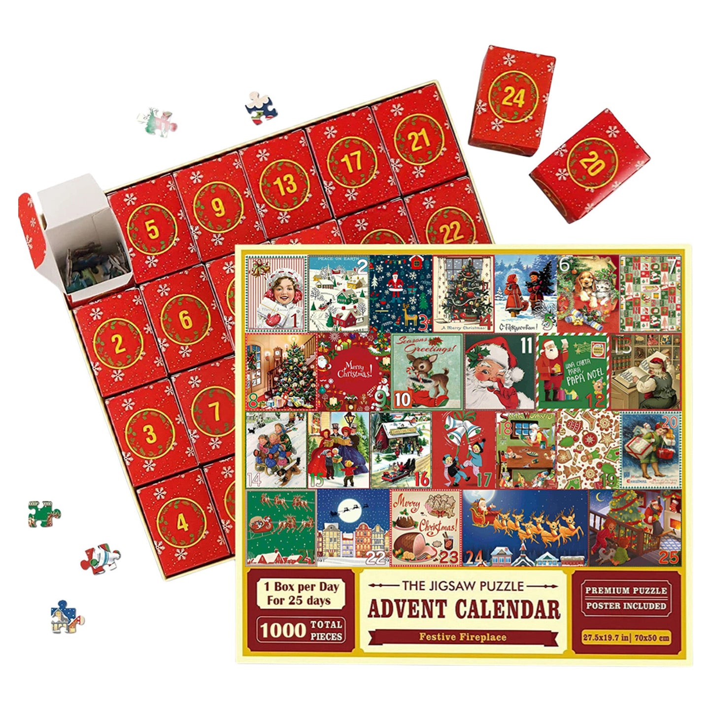 24-Box Christmas Advent Calendar Puzzle | Holiday Countdown Fun