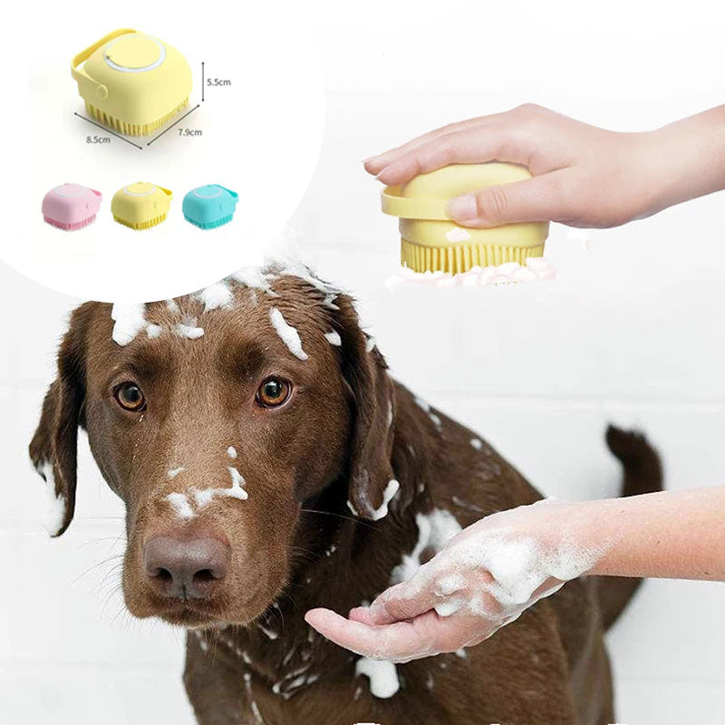 Silicone Dog Bath Massage Gloves Shampoo Brush Grooming Tool