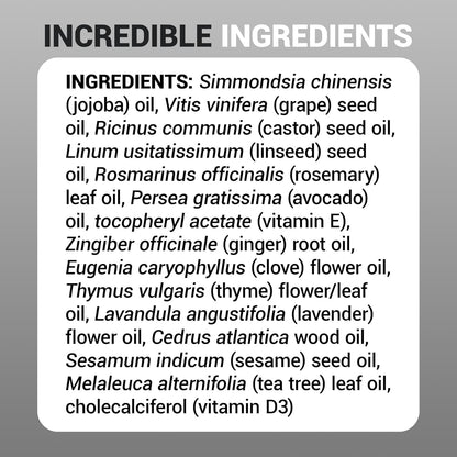 Dr. Berg Scalp & Hair Serum (Improved Formula) with Vitamin D3 & E - Clinically Tested, Paraben- and Sulfate-Free Hair Oil for Women & Men - Includes Rosemary Oil, Castor Oil & Jojoba Oil - 2 Fl Oz
